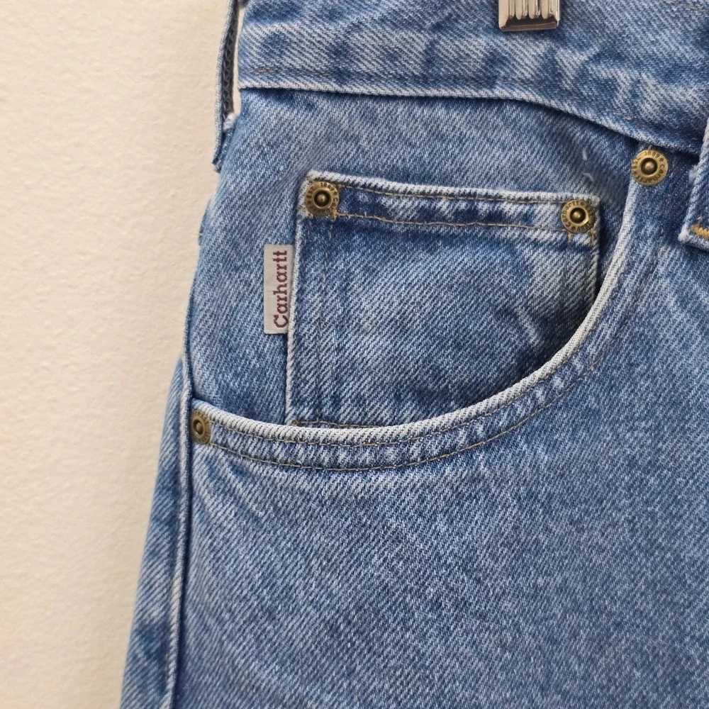 Carhartt B180 STW Traditional Fit Jeans Men 42x34 Stonewash Blue Cotton Workwear